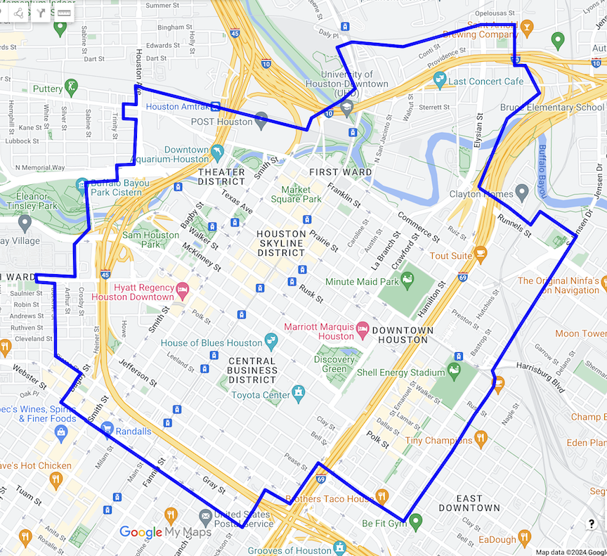 Frank's Pizza Delivery Zone Map